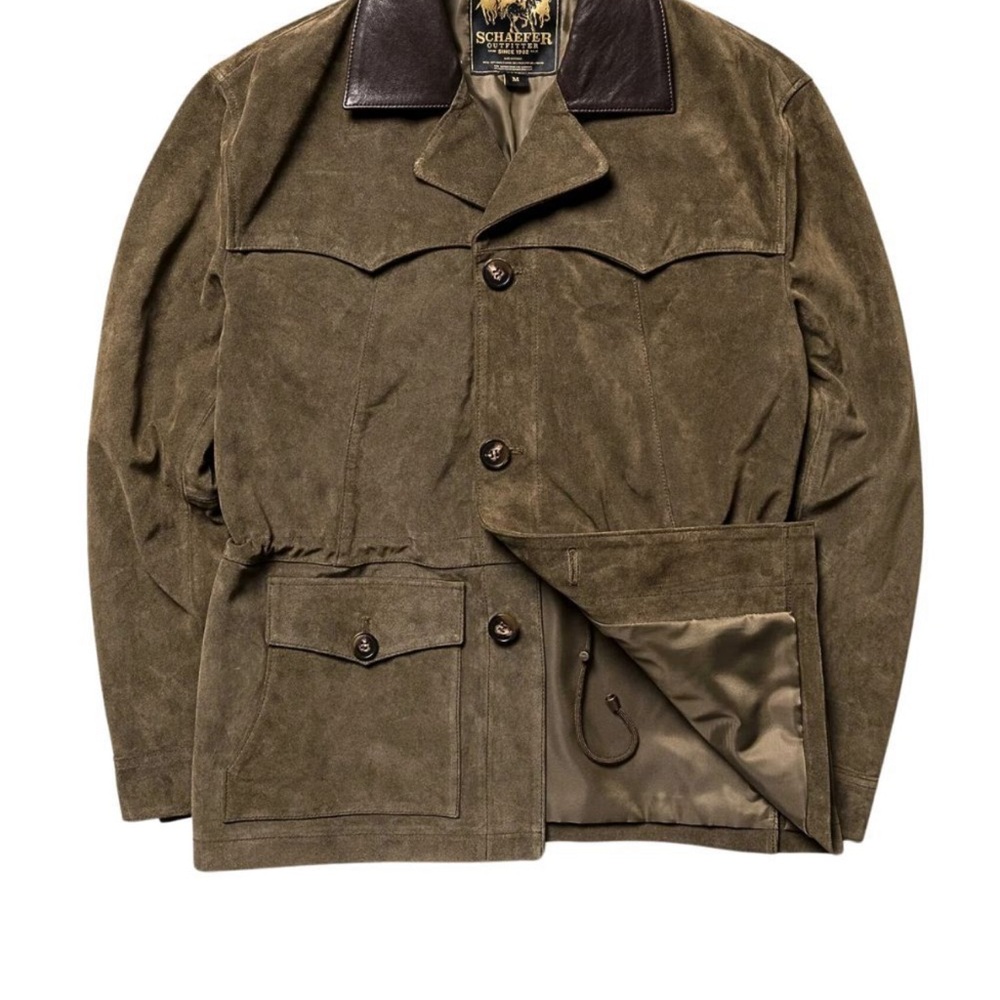 Men's Olive Suede Military Jacket *OLIVE* in first two pictures